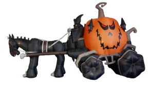 Grim Reaper Driving Pumpkin Carriage