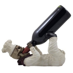 Skeleton Chef Wine Bottle Holder
