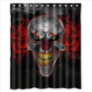 Creepy Clown Shower Curtain